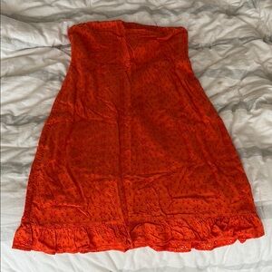 Old Navy Orange Strapless Dress